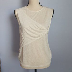 Fabletics Cream Miah Front Twist Tank Size Small